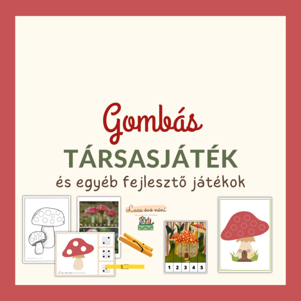 Gombás fejlesztő játékcsomag társasjátékkal