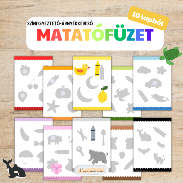 Színegyeztető - árnyékkereső matatófüzet - 10 db-os csomag