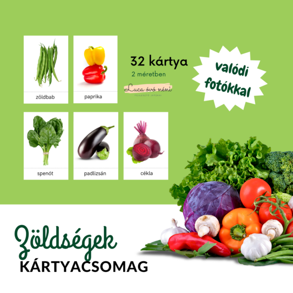 Zöldségek kártyacsomag