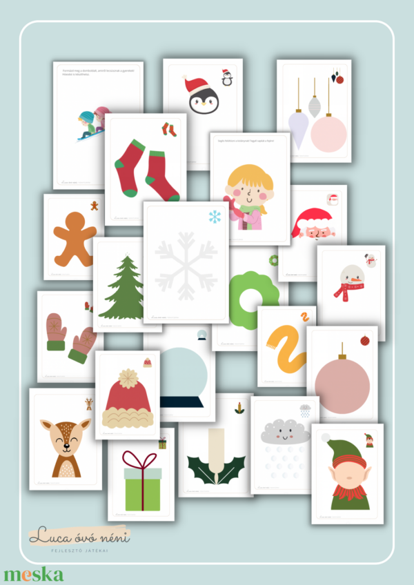 Téli-adventi gyurmalapok (21 db) - Image 2
