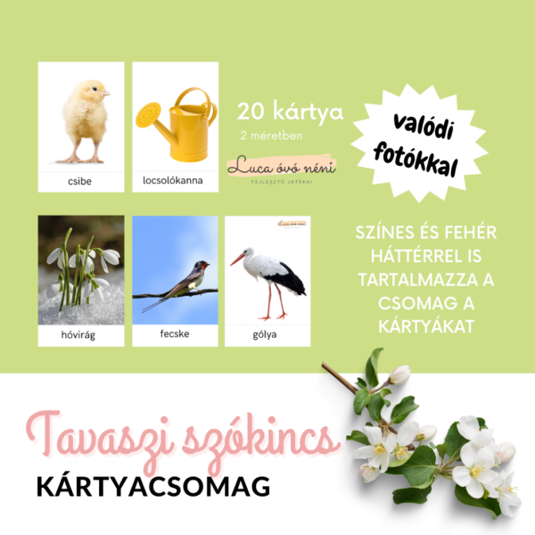 Tavaszi szókincs kártyacsomag