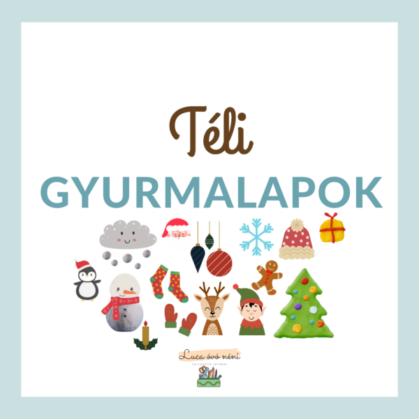 Téli-adventi gyurmalapok (21 db)