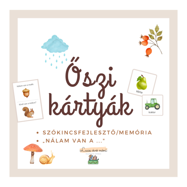 Őszi kártyajátékok (szókincsfejlesztő, memória, "Nálam van a..")