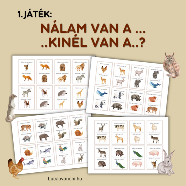 Állatos kártyajátékok (szókincsfejlesztő, memória, "Nálam van a..") - Image 2