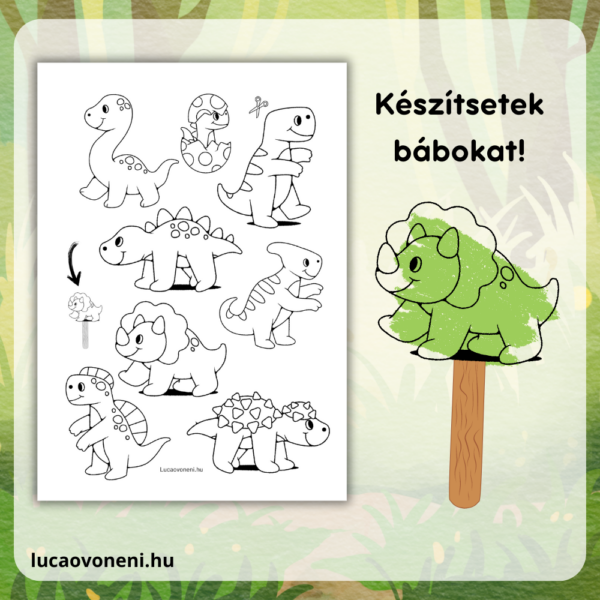 Dínós színezők, bábok - Image 2