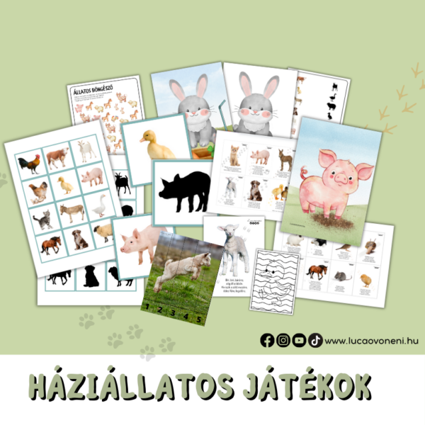 Háziállatos fejlesztő játékok