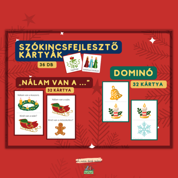 Adventi kártyajátékok (szókincsfejlesztő, memória, dominó, "Nálam van a..") - Image 2