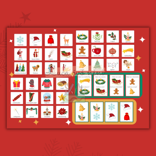 Adventi kártyajátékok (szókincsfejlesztő, memória, dominó, "Nálam van a..") - Image 3