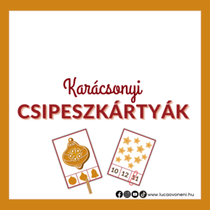 Karácsonyi csipeszkártyák
